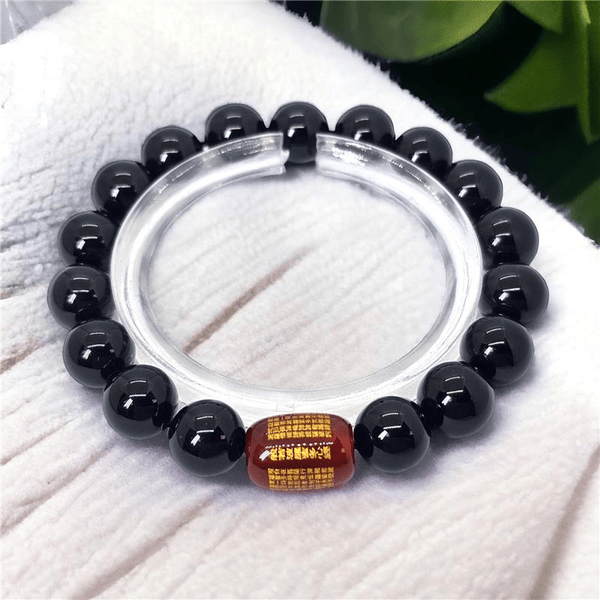 心经(黑玛瑙)手链 (12mm)