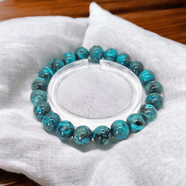 Aquamarin Armband Zuckerwürfel Perlen