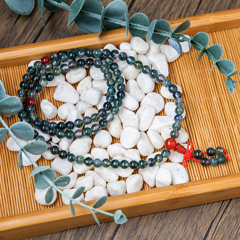 Moss Agate 108 Chanting Beads Necklace
