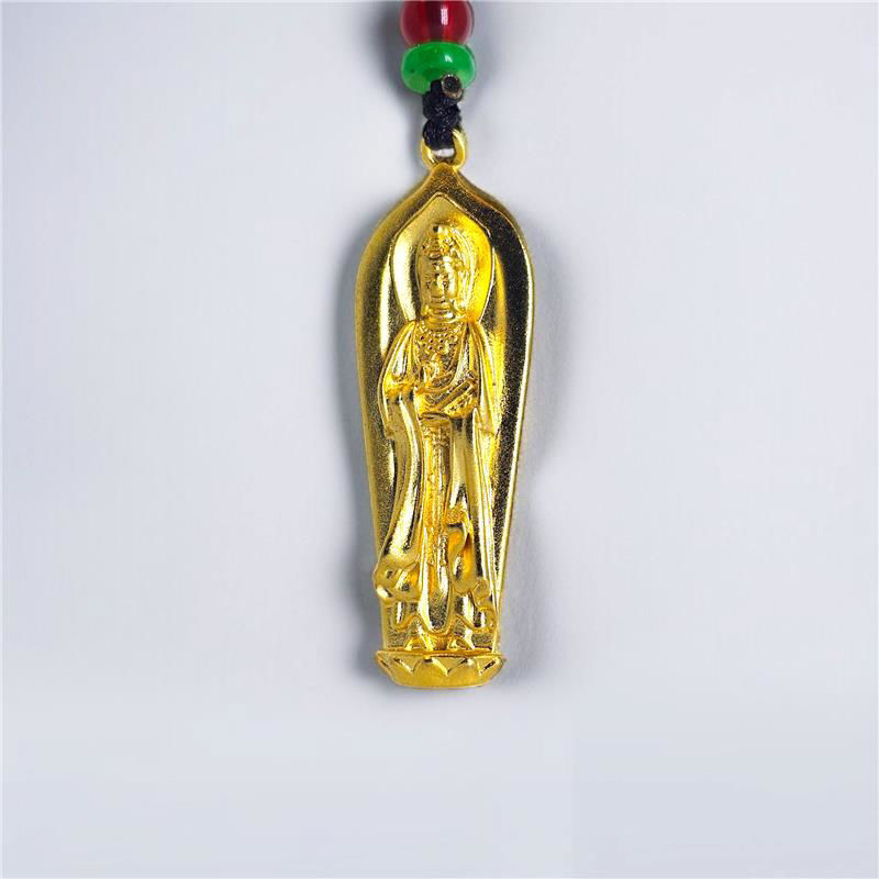 观世音菩萨 (Guanyin) 镀金项链 (鼠)