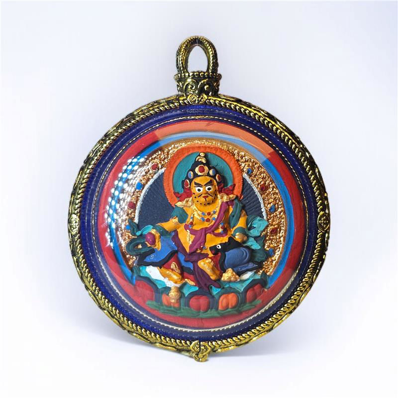 黄财神 (Yellow Dzambhala) 擦擦项链 (已装藏)