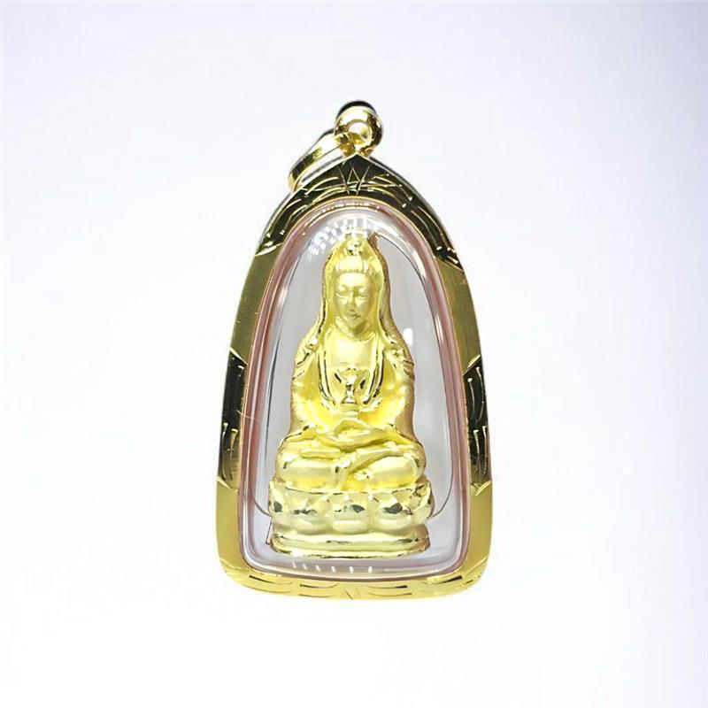 观世音菩萨 (Guanyin) 金吊坠 (A-511-0557-1)