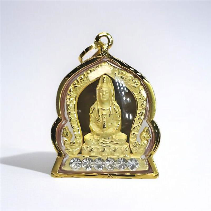 观世音菩萨 (Guanyin) 金吊坠 (A-511-4463-1)