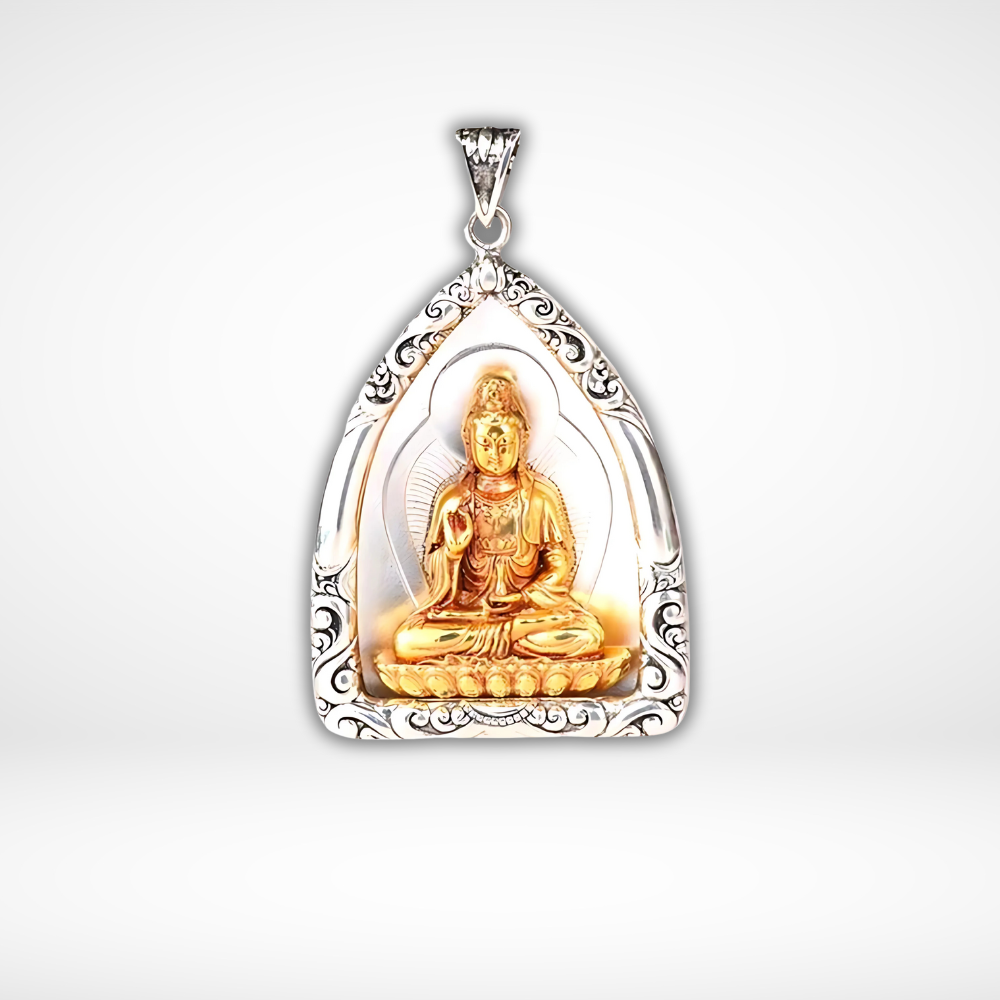 观世音菩萨 (Guanyin) 925 银吊坠 (40mm) (20g)