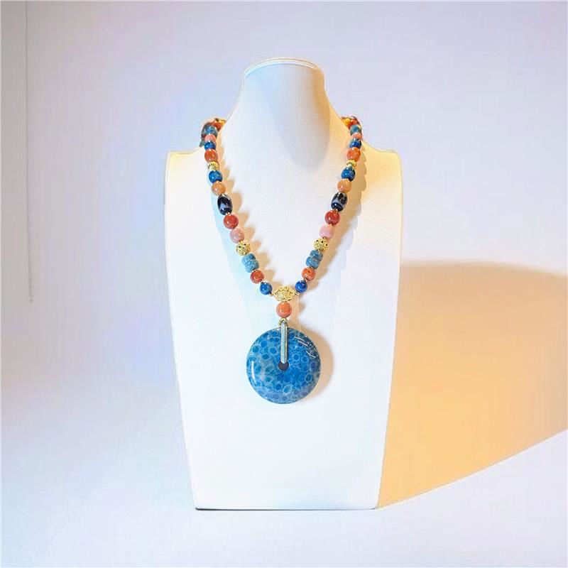 珊瑚玉吊坠 (45mm) (89g)