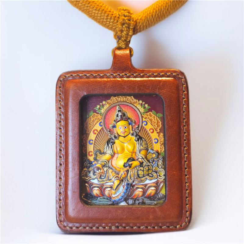 黄财神彩绘擦擦吊坠 (60mm)