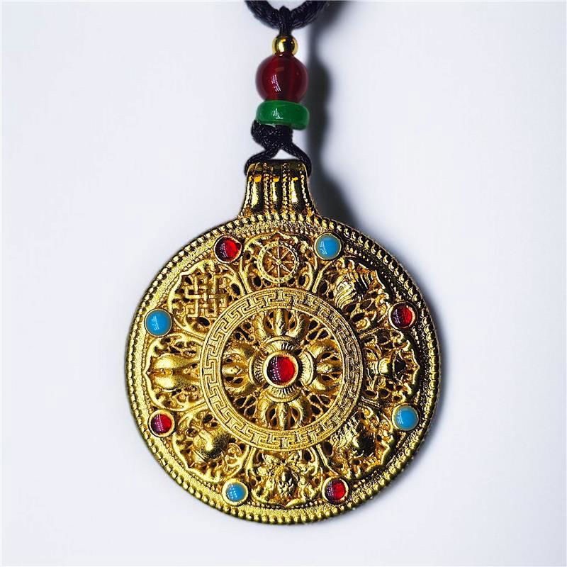 八福吉祥 (十字金刚杵) 吊坠