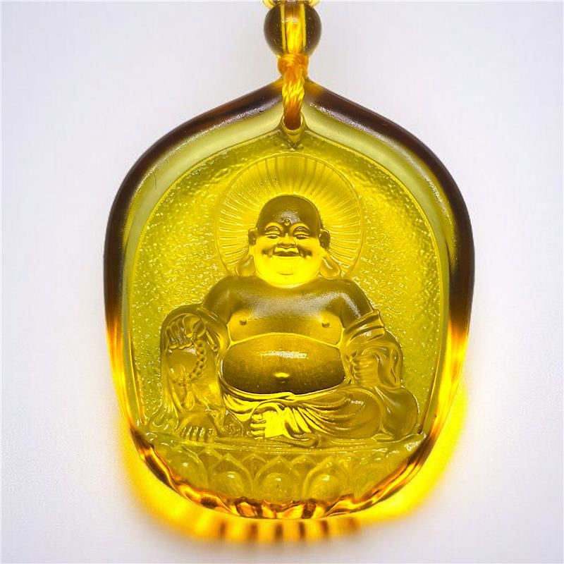 弥勒菩萨古法琉璃吊坠