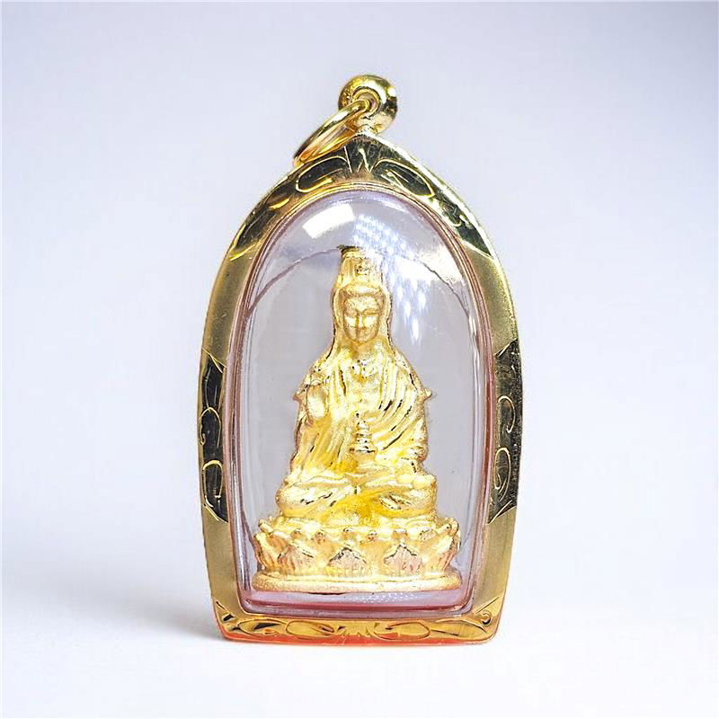 观世音菩萨 (Guanyin) 金吊坠 (A-511-0035-1)