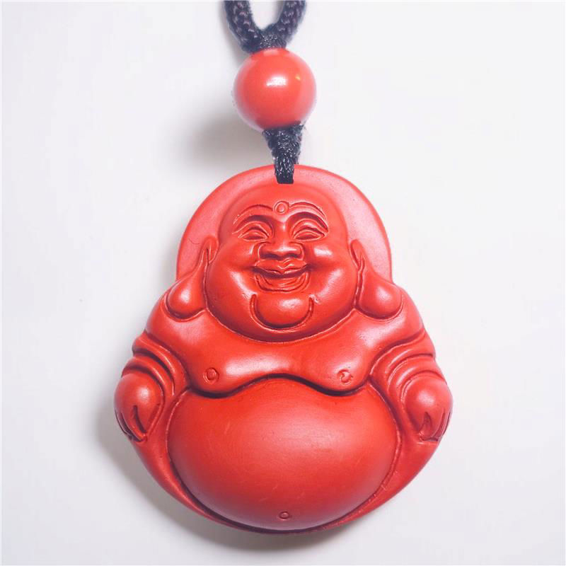 弥勒菩萨朱砂吊坠 (20.6g)