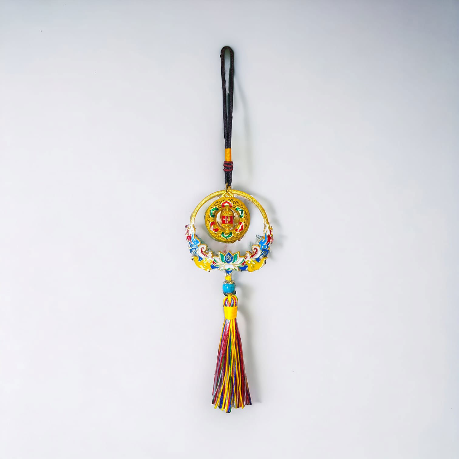 吉祥彩色环中环挂饰 (6.4cm)