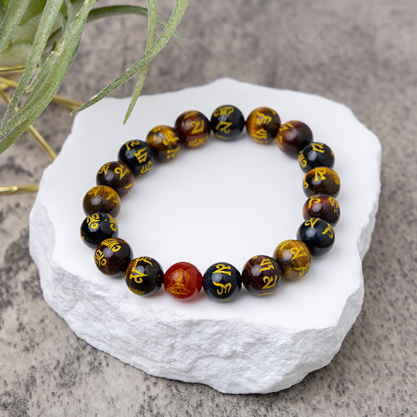 Buddha Stones Colorful Tiger Eye Bracelet