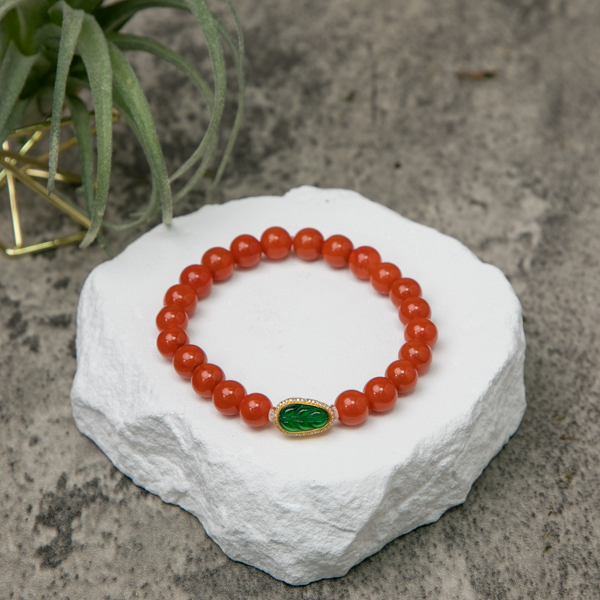Red jade 2025 bead bracelet