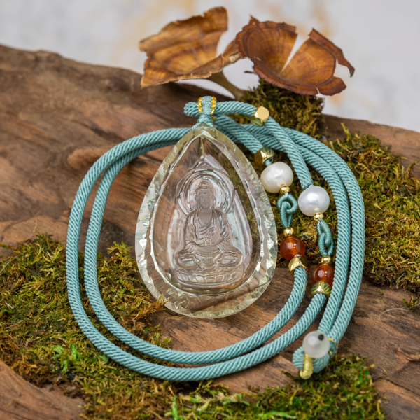 Glass hot sale buddha pendant