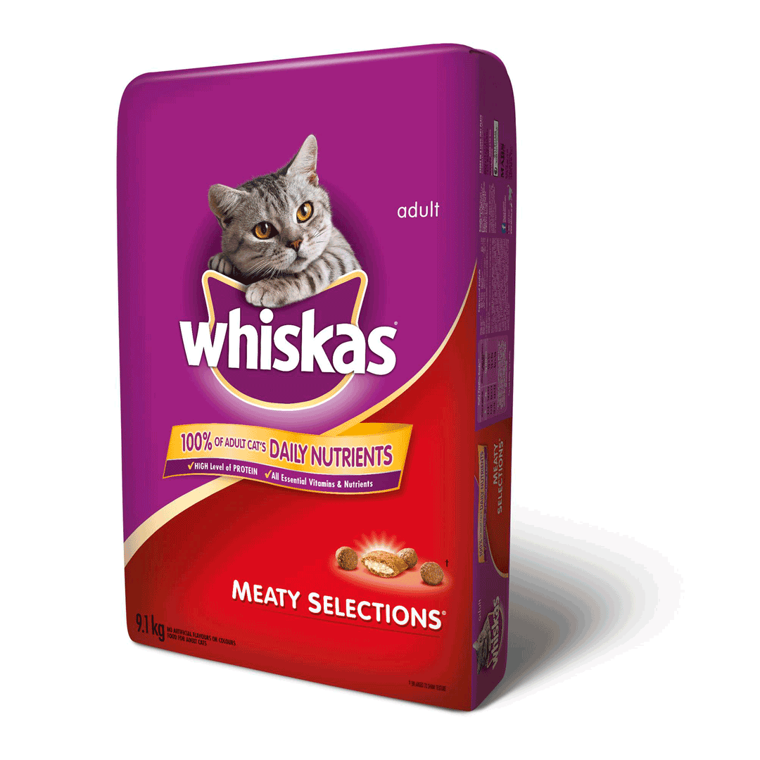 Whiskas meaty selections 2025 dry cat food