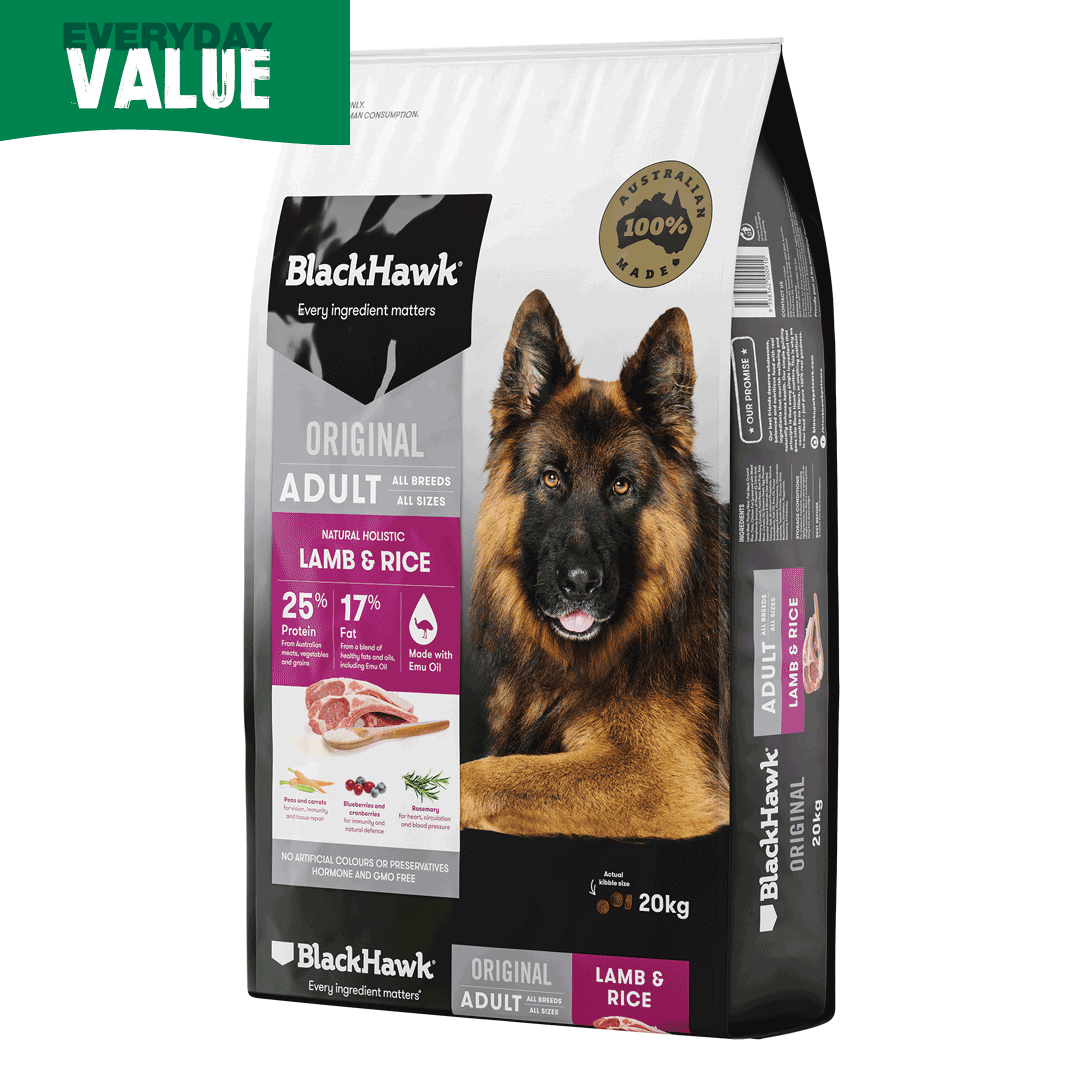 Black hawk dog food chicken and rice 20kg sale