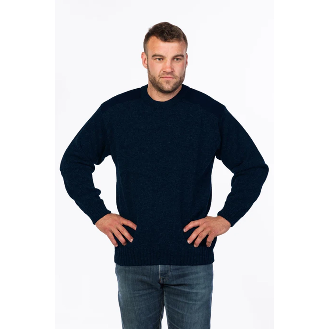 Men's Olive Fleece Zip Neck Sweater, White Crew-neck T-shirt