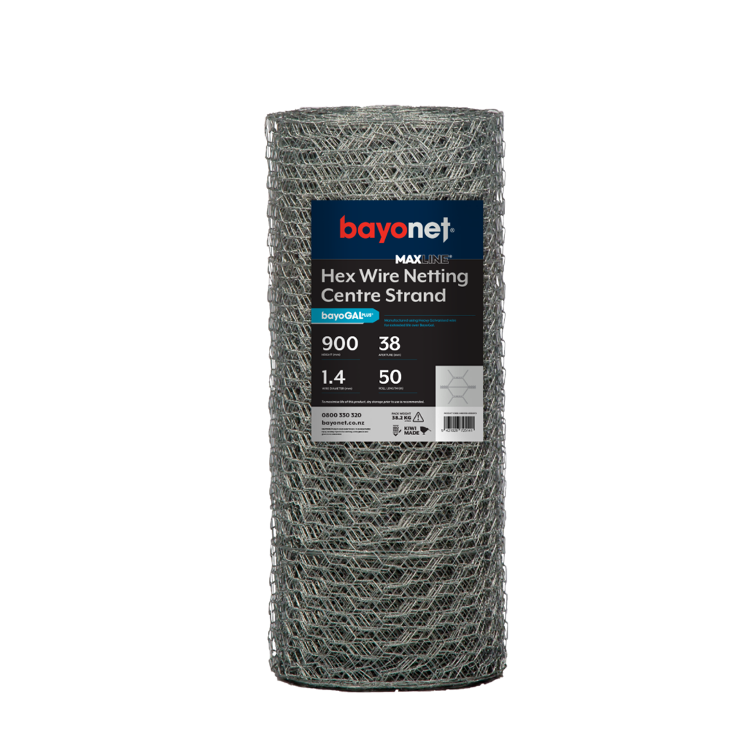 Bayonet Hex Netting Max 900mm x 38mm x 1.4mm x 50m