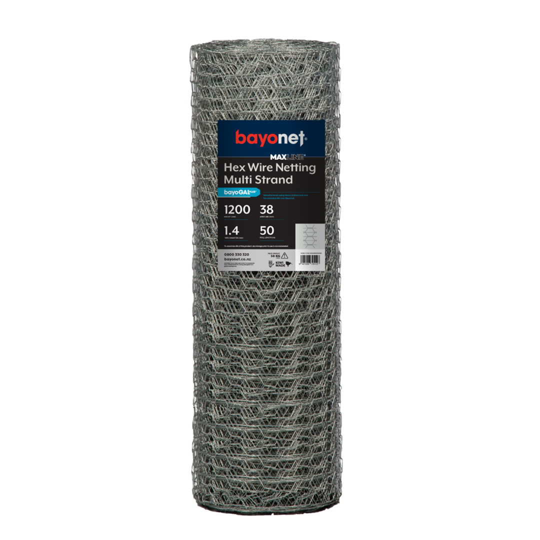 Bayonet Hex Netting Max 1200mm x 38mm x 1.4mm x 50m