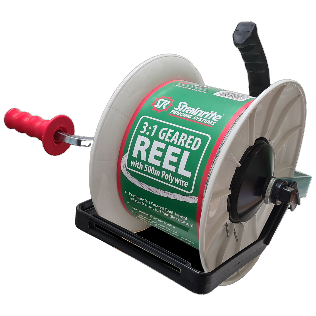 Strainrite 3:1 Geared Reel Including Polywire 500m