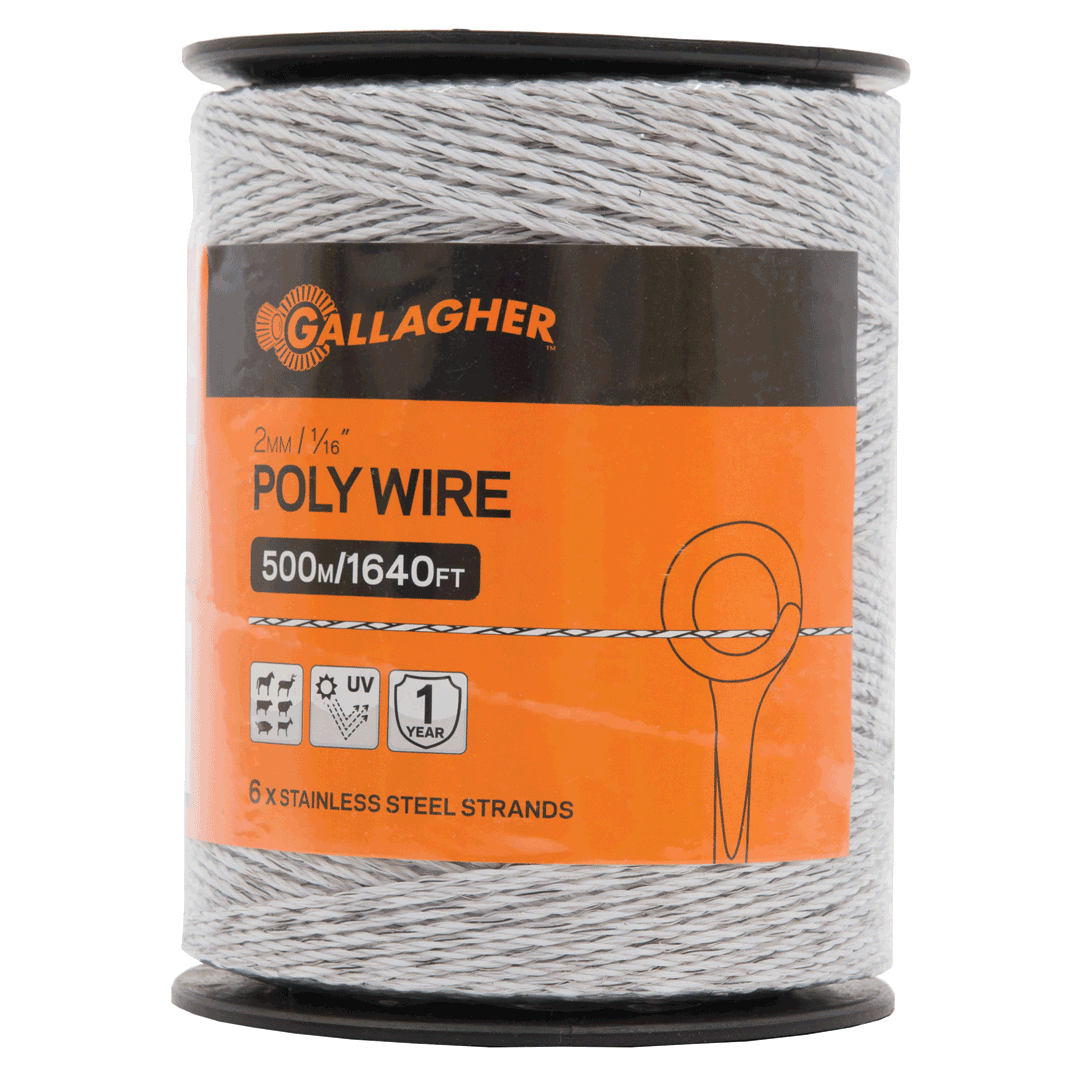Gallagher Poly Wire 2mm x 500m