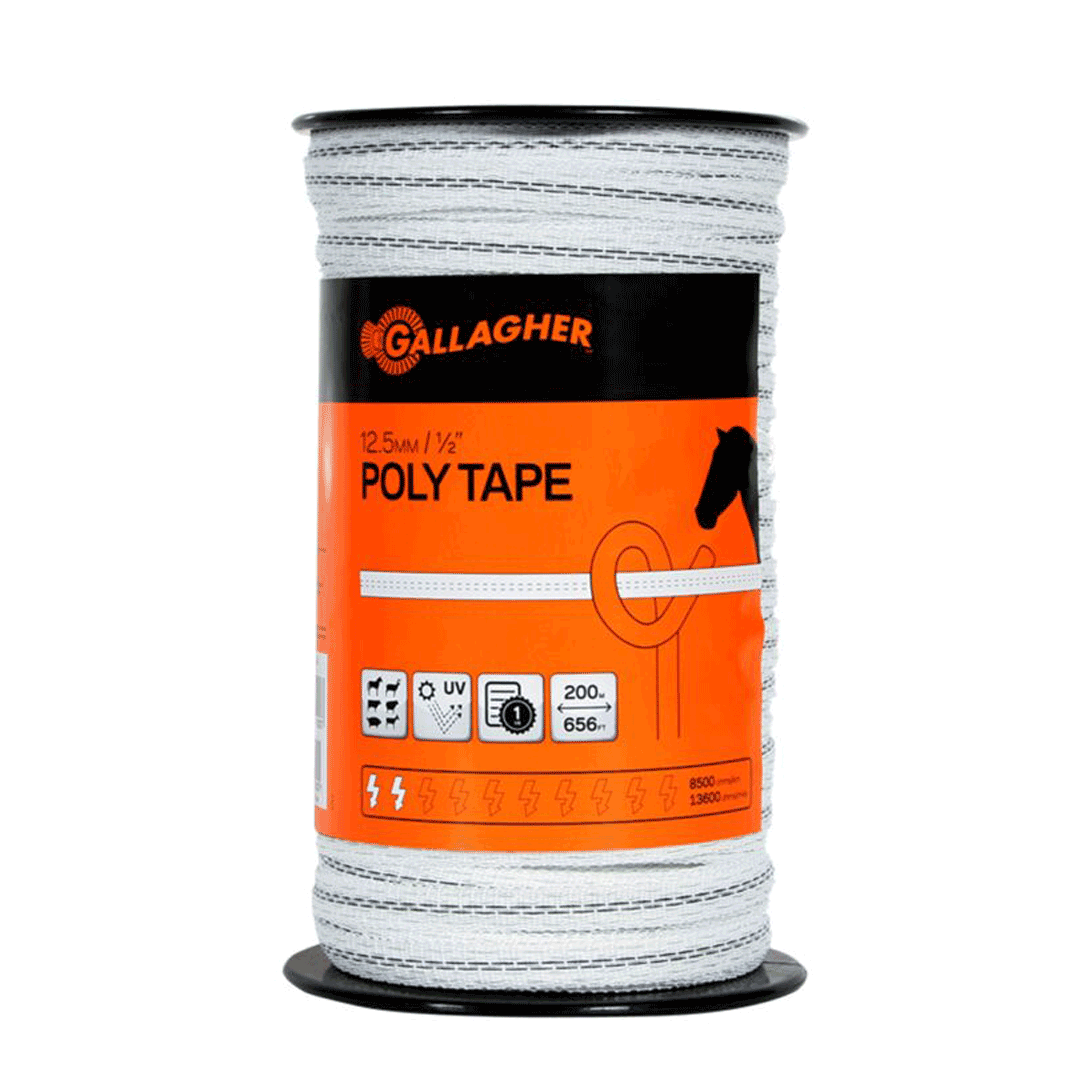 Gallagher Poly Tape 12.5mm x 200m