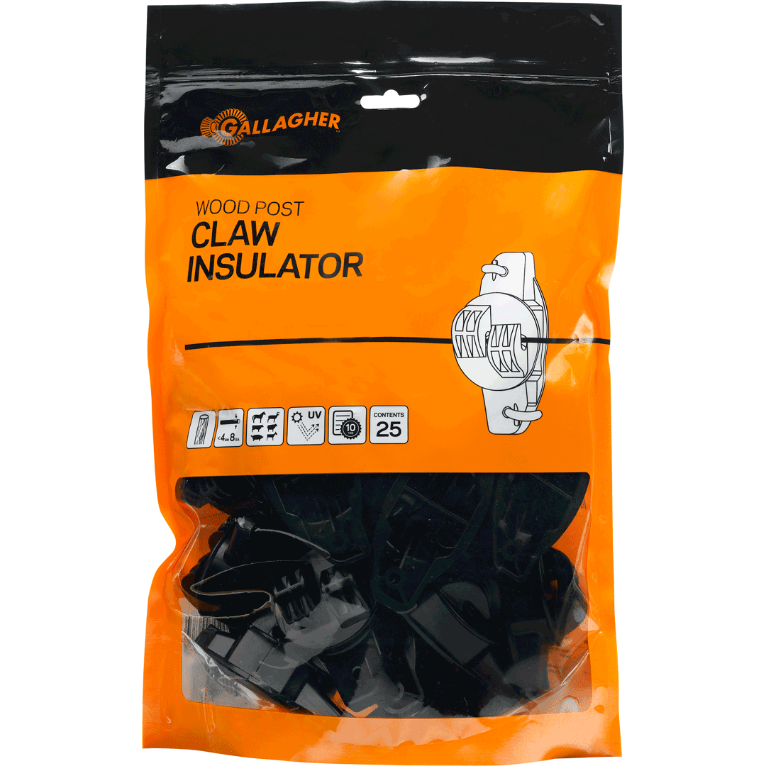 Gallagher Insulator Claw Wood Post 25 Packet