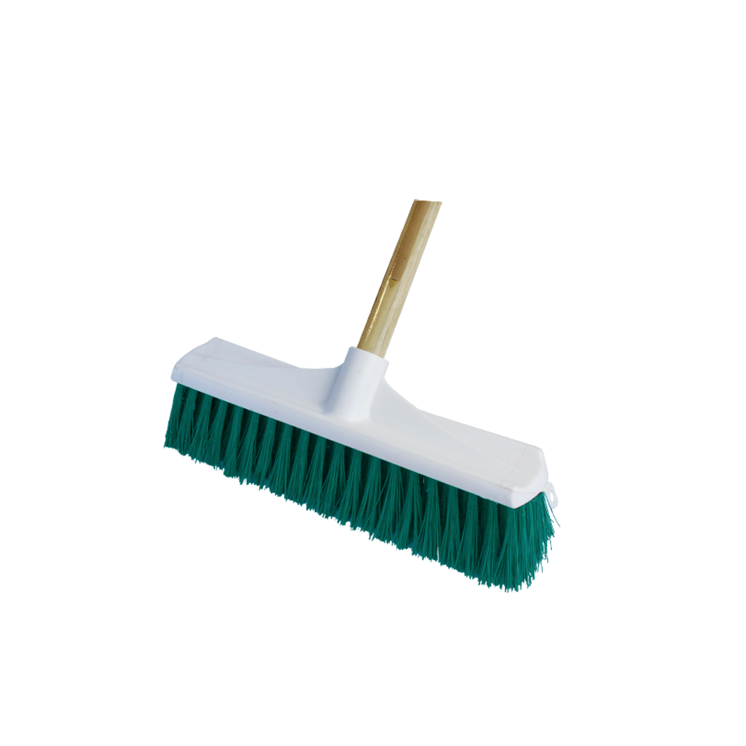 Industrial Broom With Handle 350mm Green