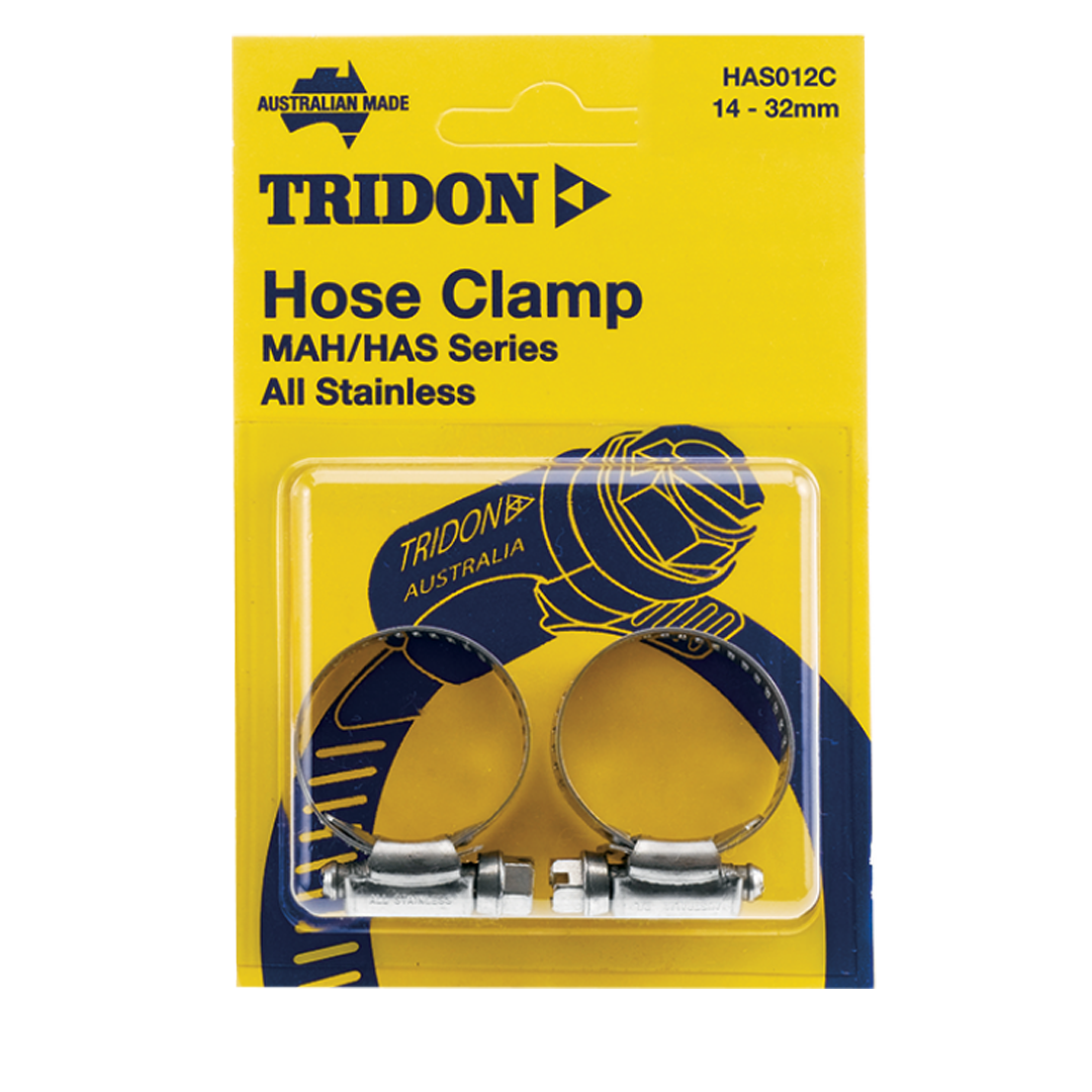 Tridon Carded Stainless Steel Hose Clip 11-22mm 2 Packet