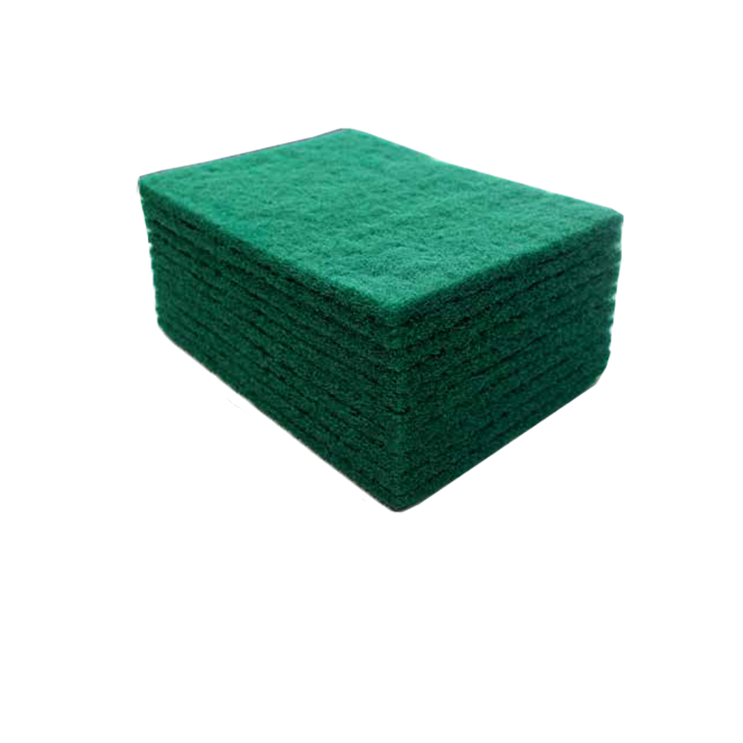 Scour Pad 200 x 150 x 10mm Green 10 Packet