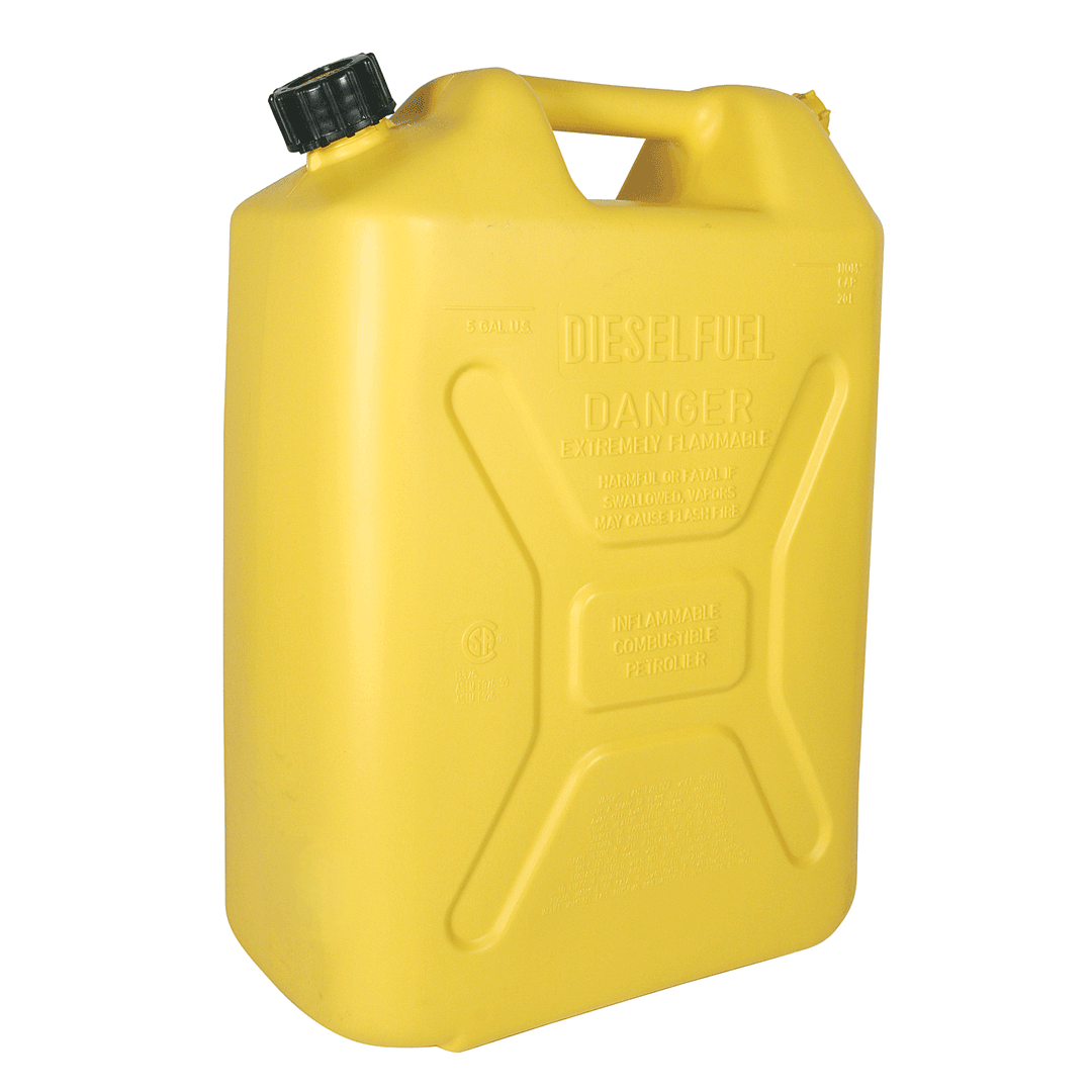 Scepter Diesel Can Plastic Tall 20L Yellow