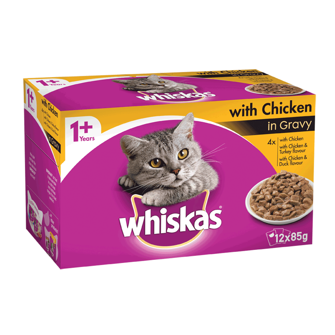 Whiskas With Chicken Gravy 85g 12 Packet