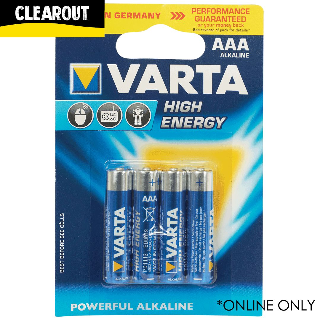 Varta AAA Alkaline Battery 4 Packet