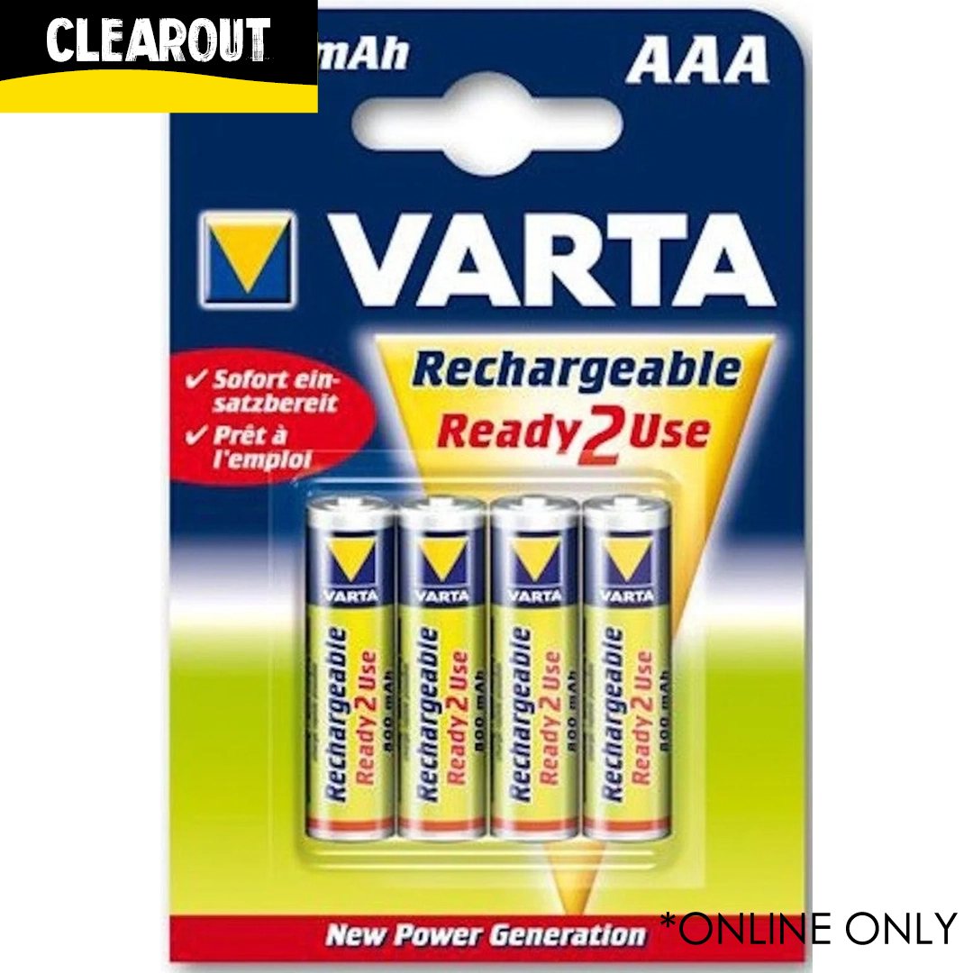 Varta AAA NIMH LongLife Rechargeable Battery 4 Packet