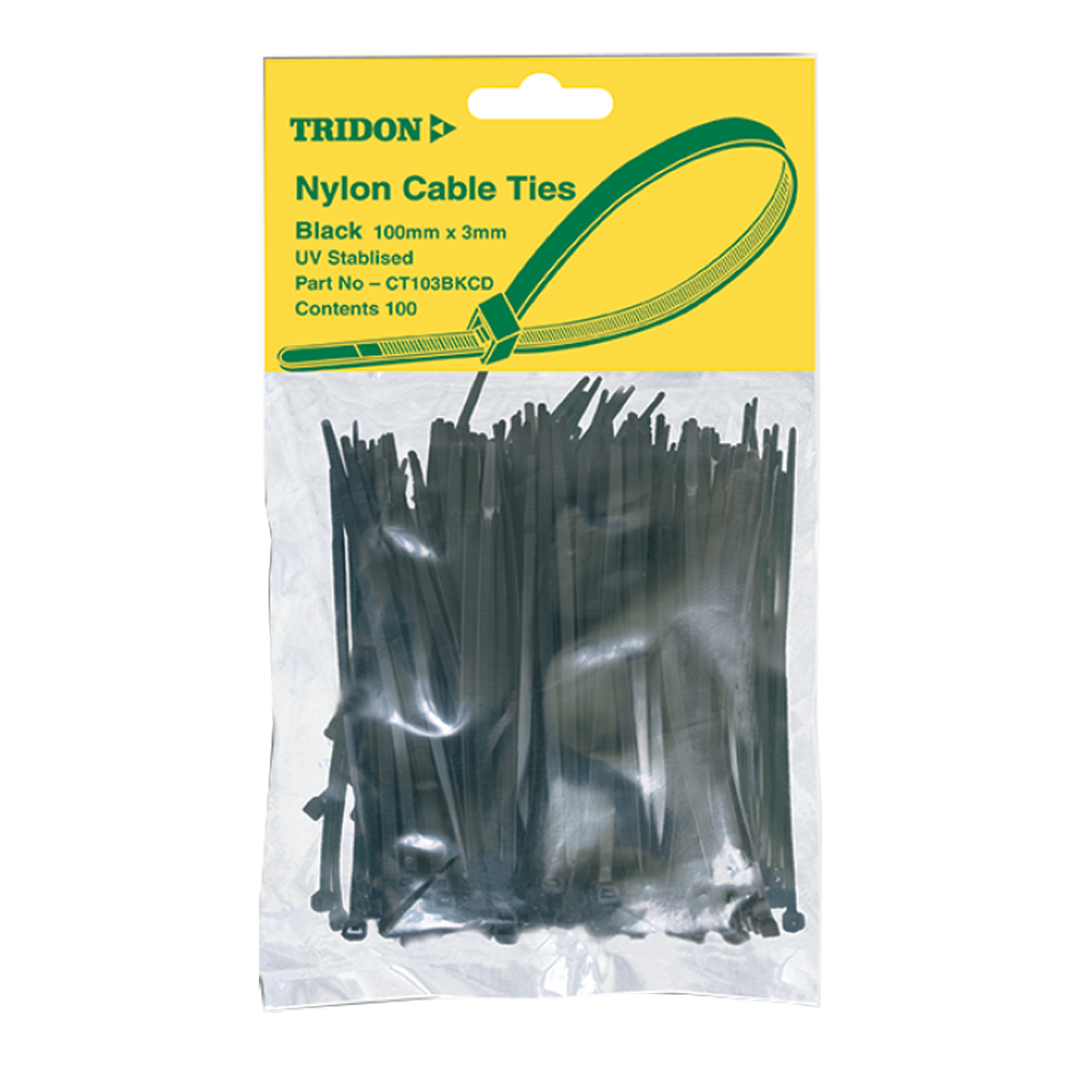 Hydroflow Cable Tie 250mm x 8mm Black 25 Packet