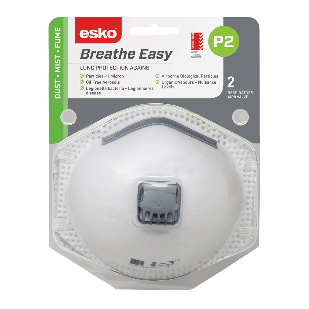 Esko Breathe Easy Mask P2 Valved 2 Packet