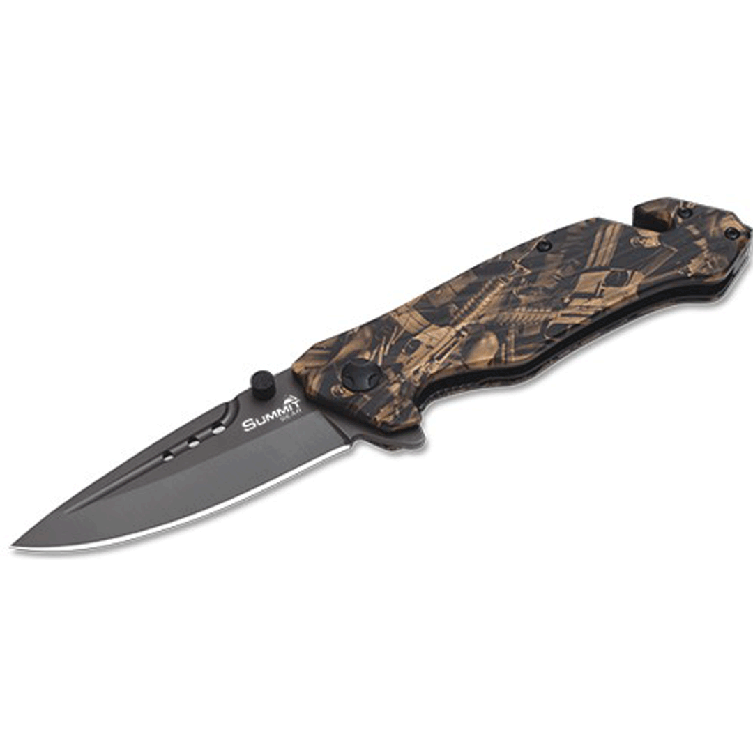 CEL Summit Gear Pocket Knife Camouflage Brown