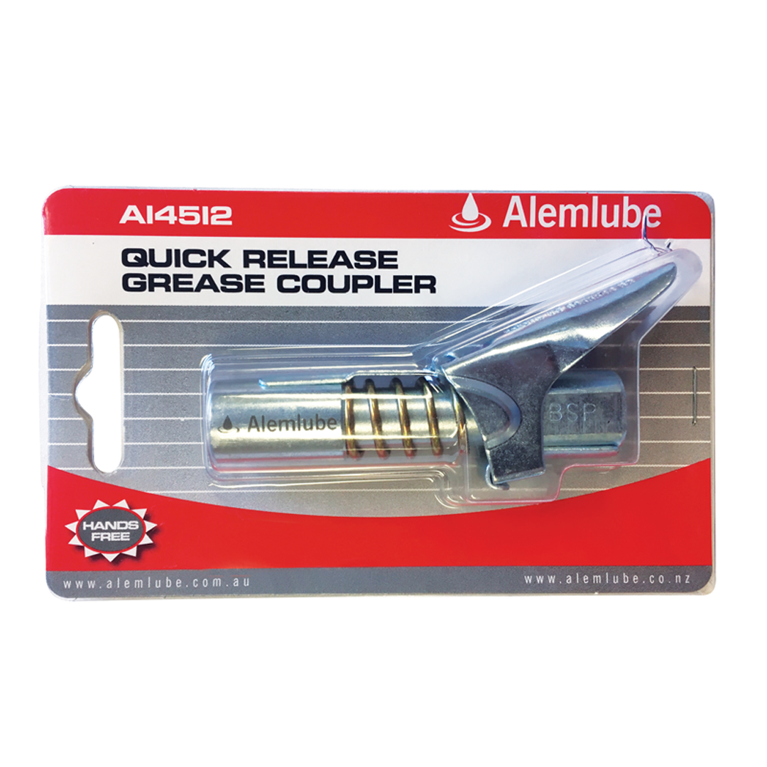 Alemlube Quick Release Grease Gun Coupler BSPT Female 1/8in