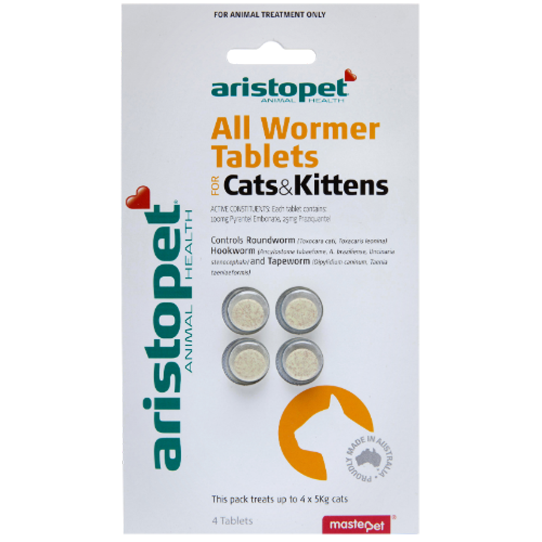 Aristopet All Wormer Cat/Kit 4pk