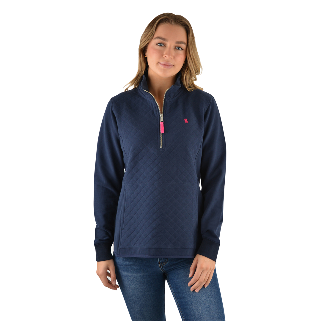 Thomas Cook Quilted Qtr Zip Rugby Womens