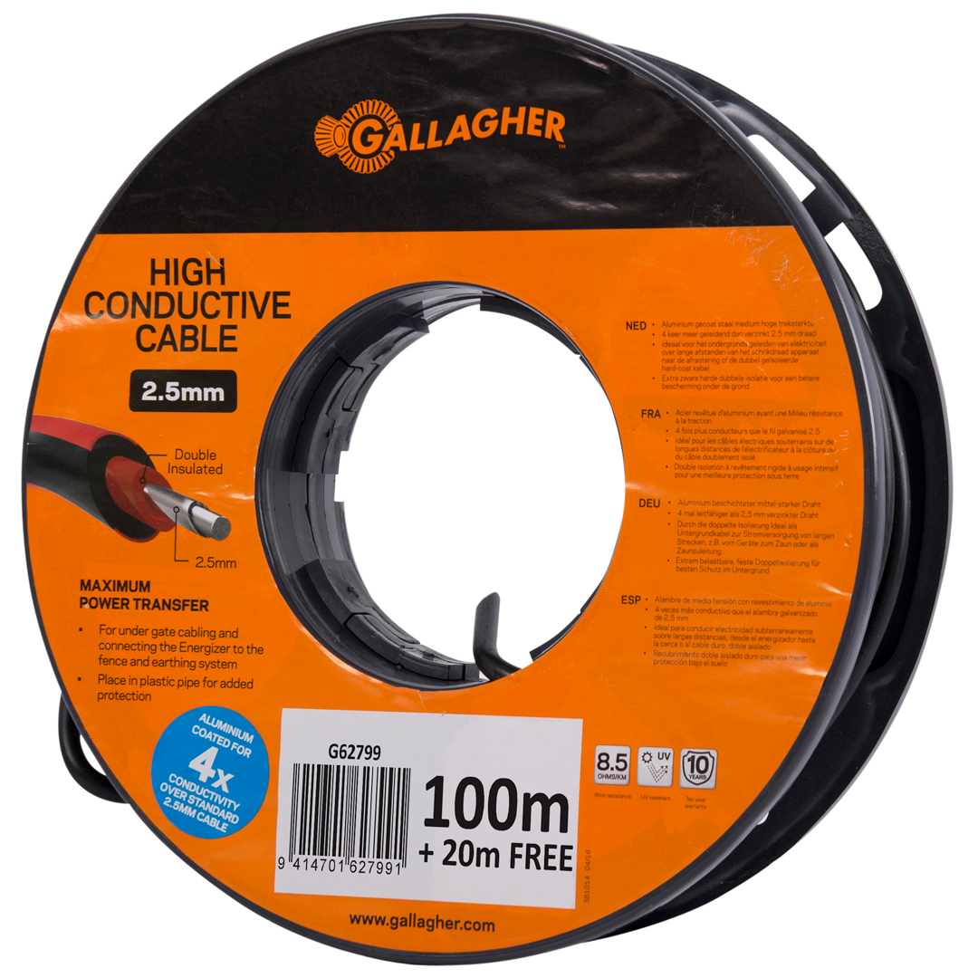 Gallagher High Conductive Cable 100m + 20m free