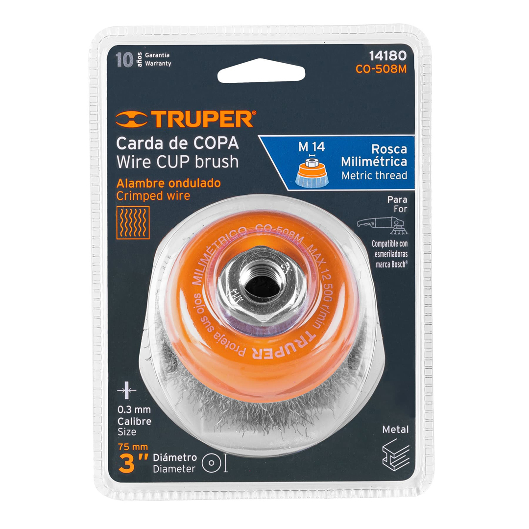 Truper Wire Cup Brush Crimped 75mm