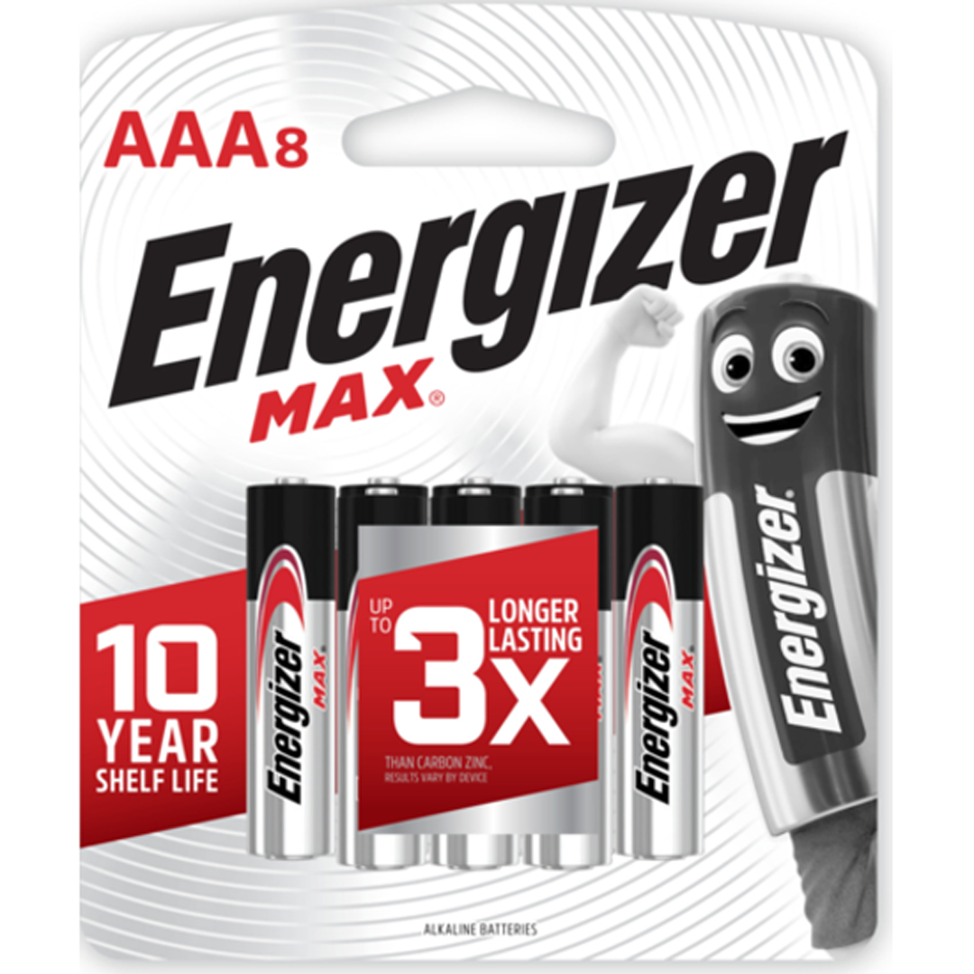 Energizer Max AAA Batteries 8 Packet