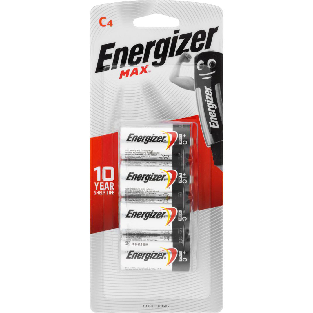 Energizer Max C Batteries 4 Packet