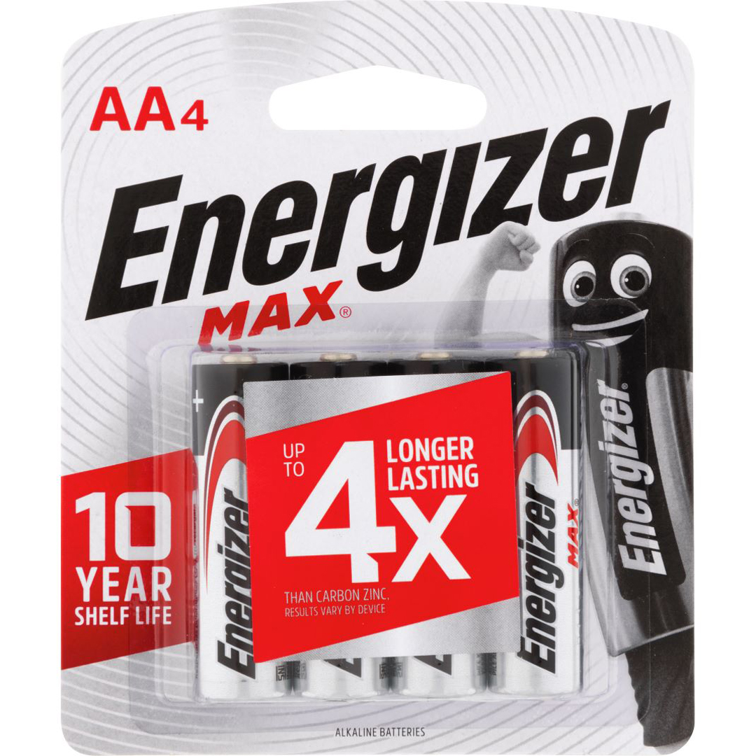 Energizer Max AA Batteries 4 Packet