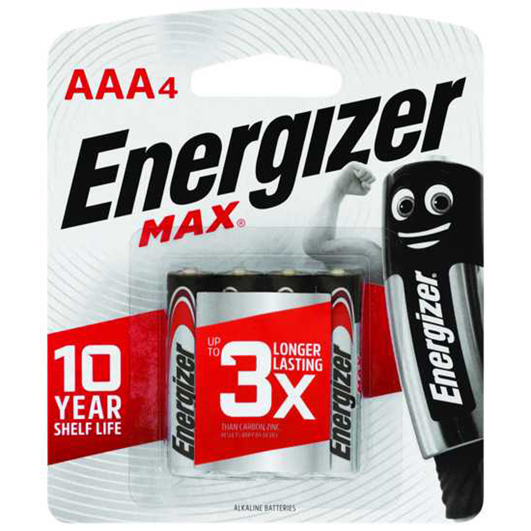 Energizer Max Batteries AAA 4 Packet