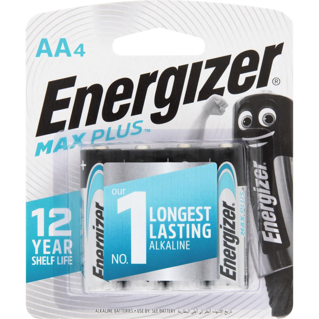 Energizer Max + Batteries  AA 4 Packet