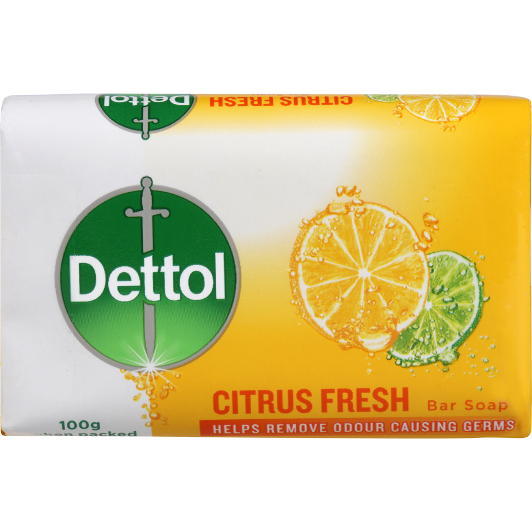 Dettol Citrus Fresh Bar Soap 100g 3 Pack