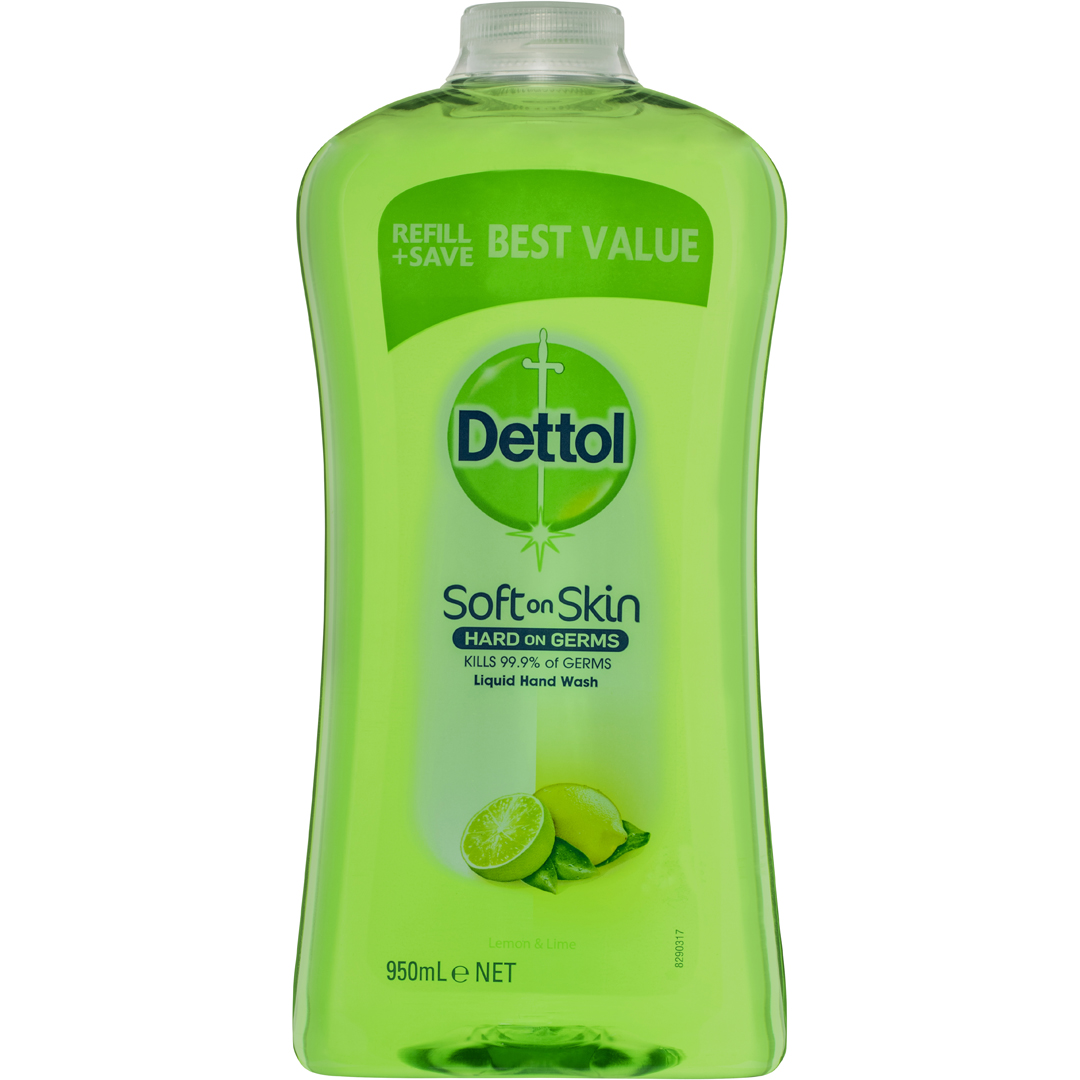 Dettol Antibac Liquid Hand Wash Lemon & Lime Refill 950ml