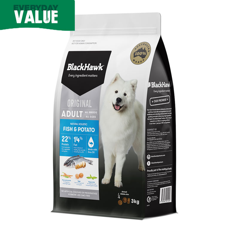 Black hawk top dog biscuits
